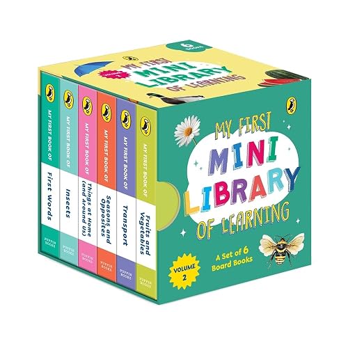 My First MINI Library of Learning: A box set of six board books for kids 0 to 3 | Fruits &amp; Vegetables | Transport | Seasons | Opposites | Things at Home | Insects | First Words