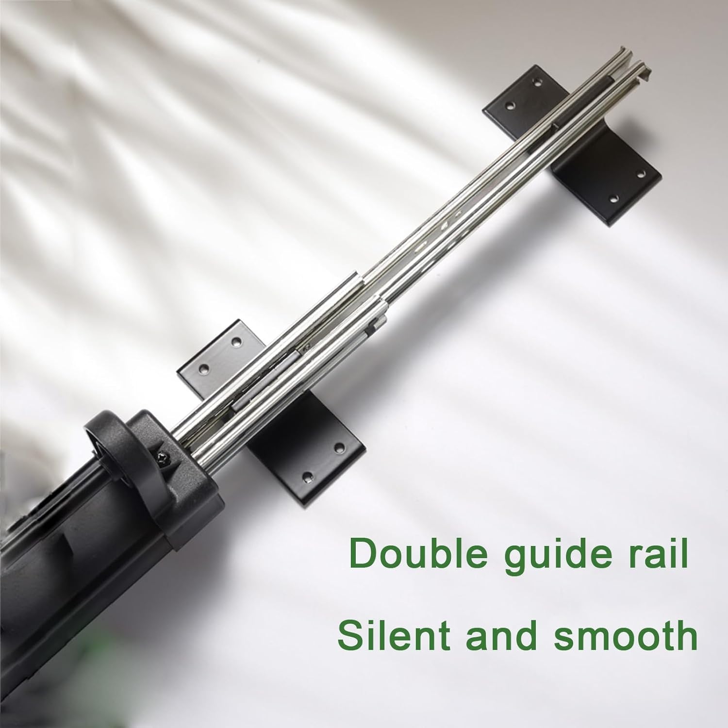 Top-mounted telescopic clothes hanger, Extendable Clothes Hanger, Upgraded dual guide rails, Divider bead design, Load 25kg(14.1in/360mm)