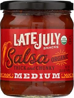Late July, Salsa Thick And Chunky Medium Organic, 15.5 Ounce