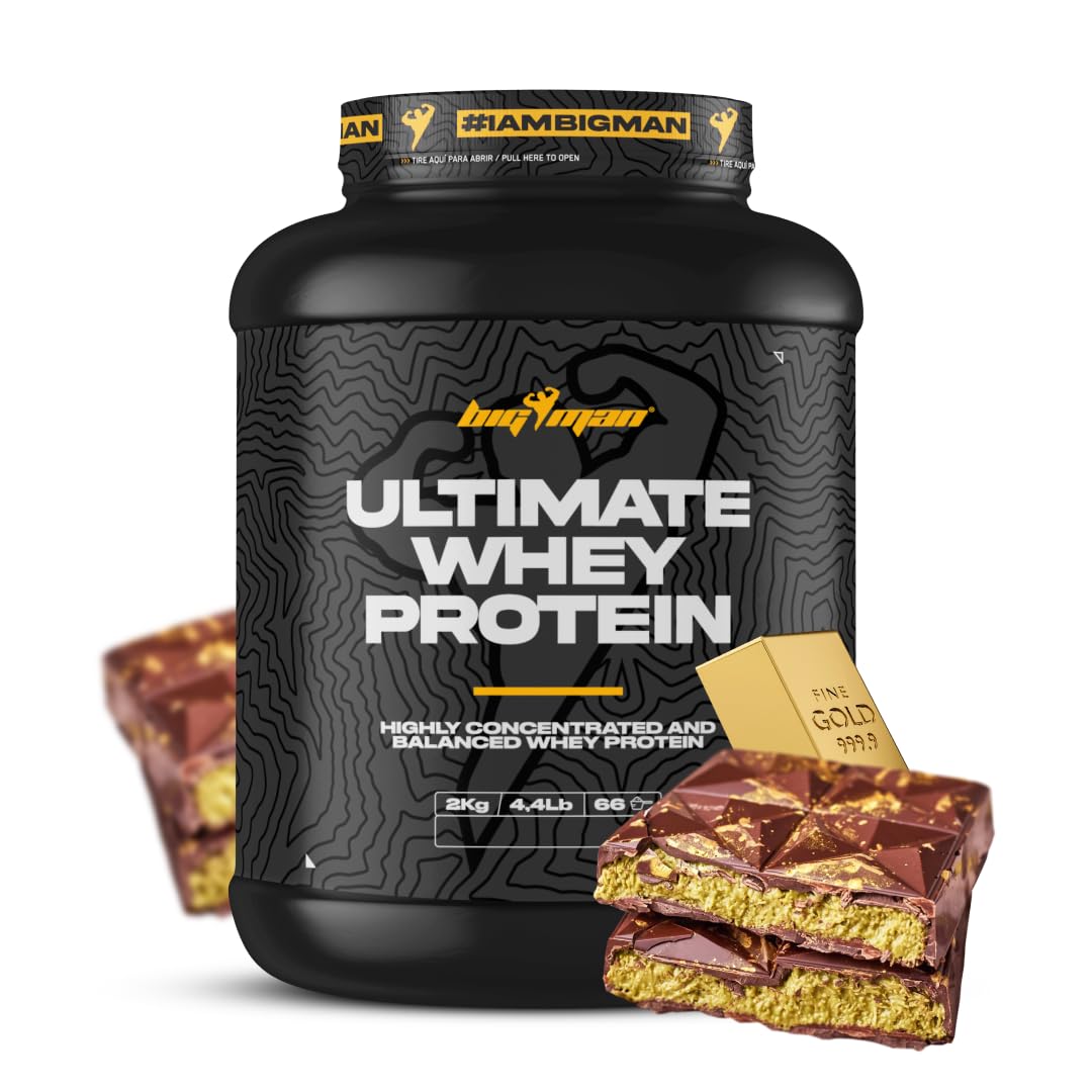 Pack BigMan Ultimate Whey Protein 2 kg + MULTI VITS Perlas 30 caps | Aumenta el crecimiento muscular | Entrenamientos intensos | Máxima asimilación (2 KILOS, Dubai Chocolate)