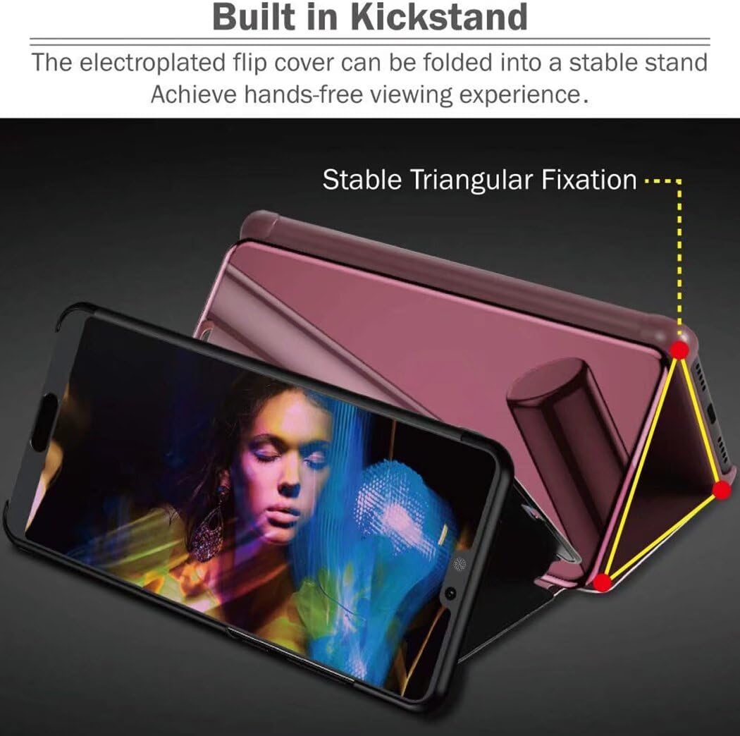 JIAFEI Coque Smart View Miroir Pour Xiaomi Redmi Note 13 Pro 5G / Poco X6 5G – Étui Cuir Bleu Violet Avec Support & Anti-Empreintes