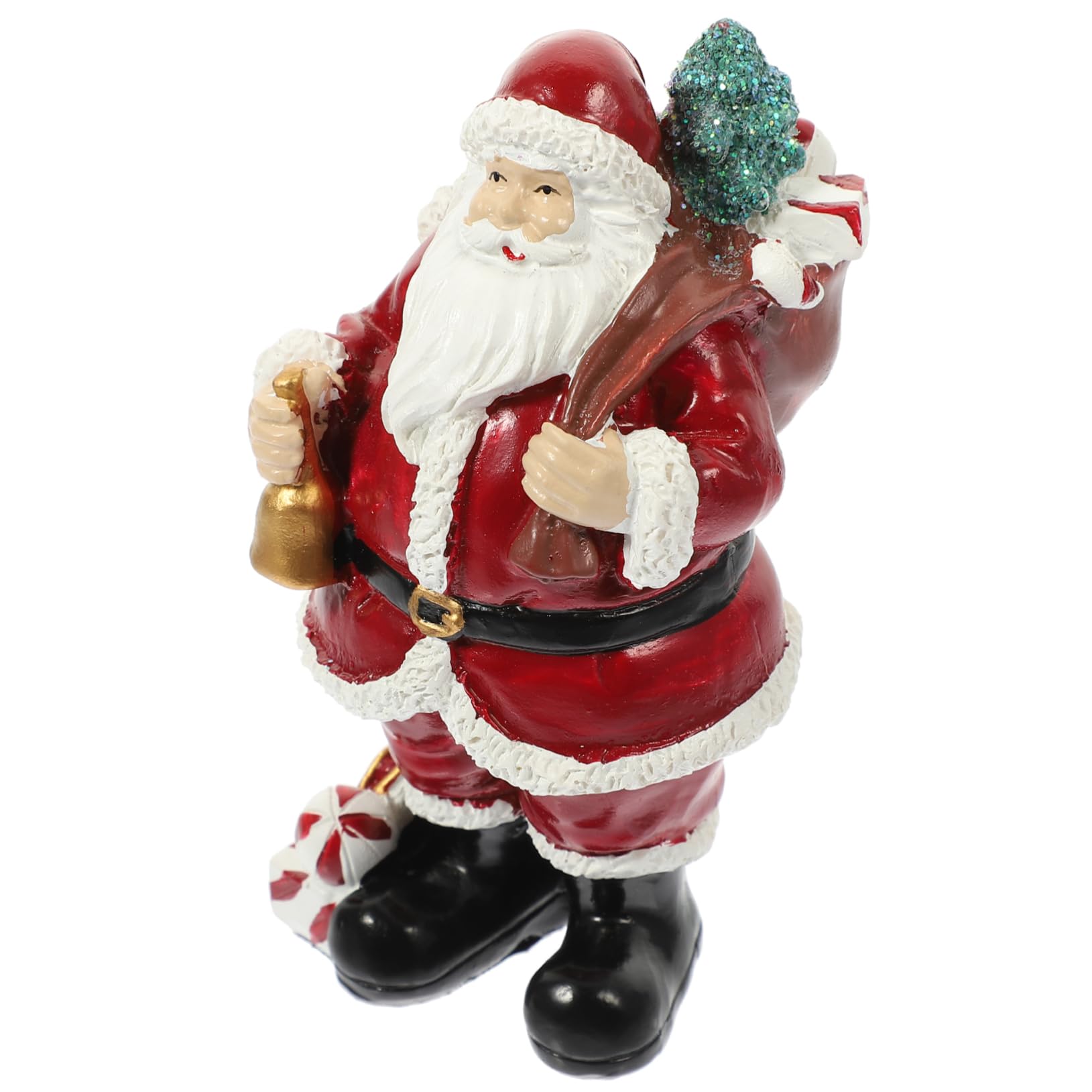 PRETYZOOM 4 Pz Ornamenti Di Babbo Natale Figurina Di Babbo Natale Decorazione Di Figura Dell'albero Di Natale Statuina Di Desktop Di Natale Ornamenti Festivi Resina