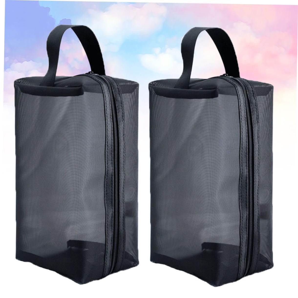Didiseaon 6 Piezas Bolsa de Almacenamiento de Malla Bolsa de Almacenamiento con Cremallera de Malla Neceser para Maquillaje Bolsas organizadoras para Viajar Neceser Exterior