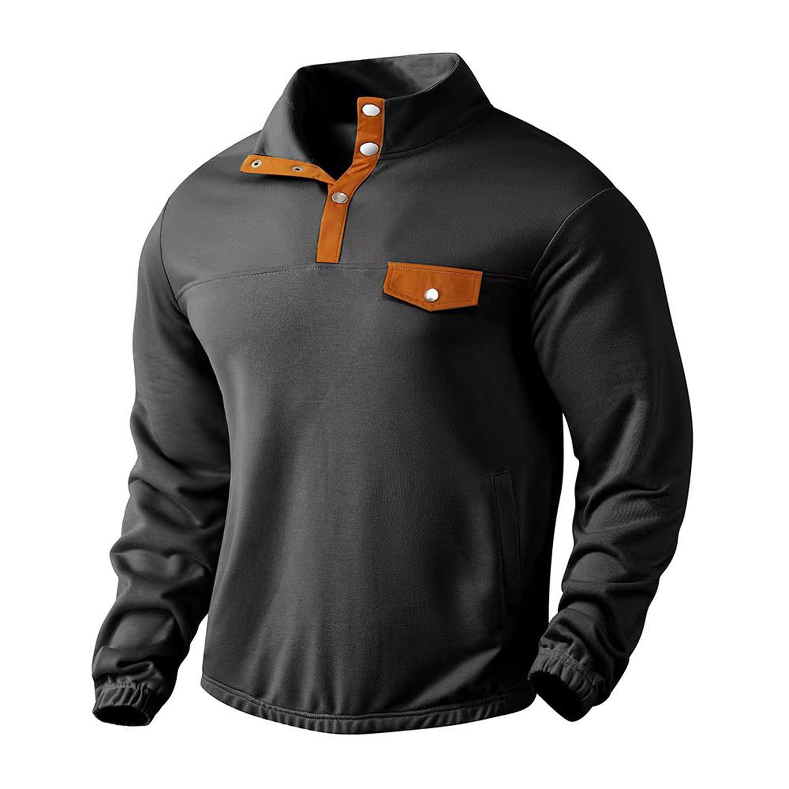 Pull col roulé chaud homme PRIVIMIX sweat boutonné manches longues isolant - 7