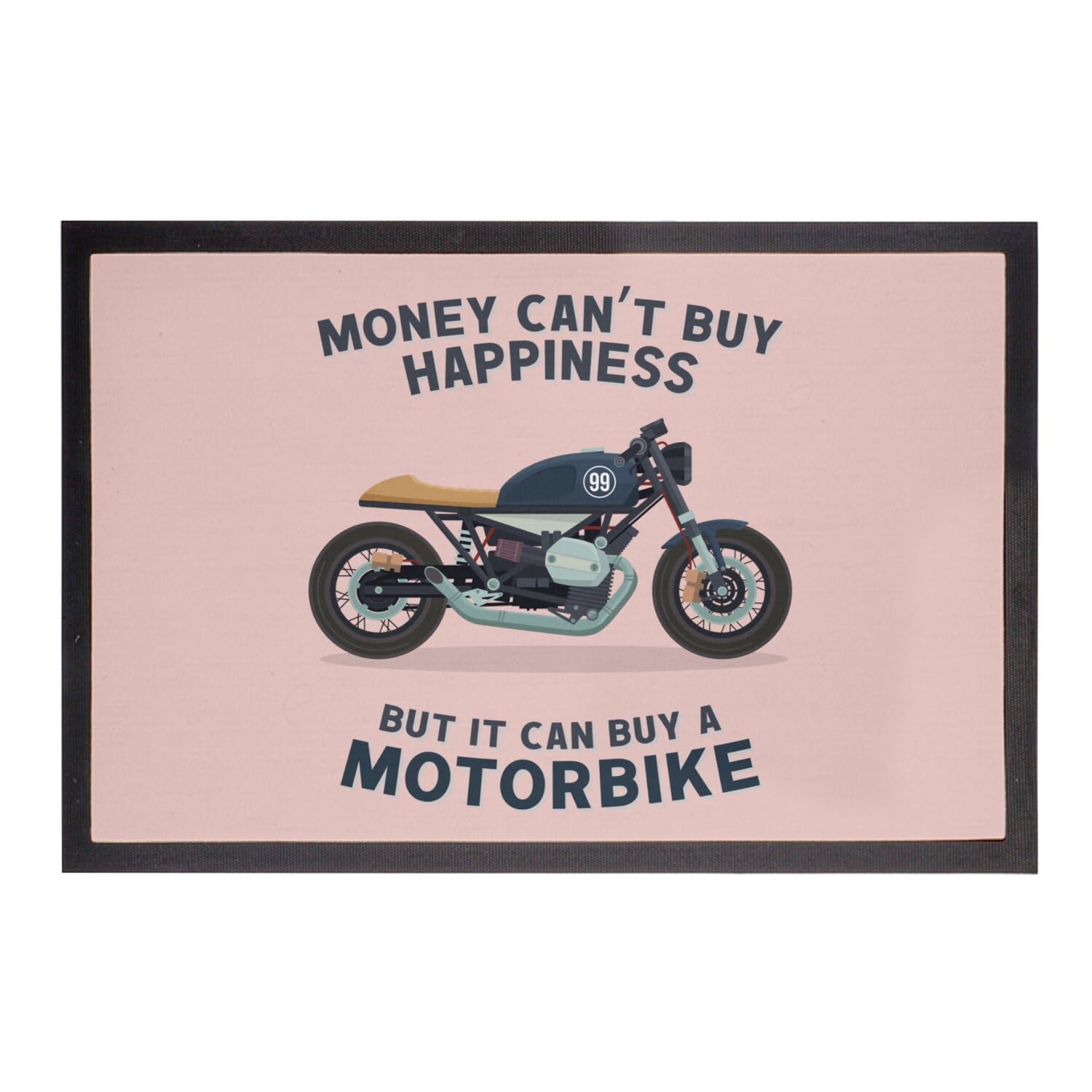 Paillasson Rose Sport Motorbike Tapis de Porte Original 60x40