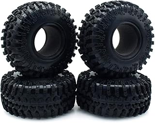 INJORA RC Tires 2.2inch RC Rubber Tyre Set 4pcs for 1/10 RC Crawler Axial SCX10 AX10 Wraith D90
