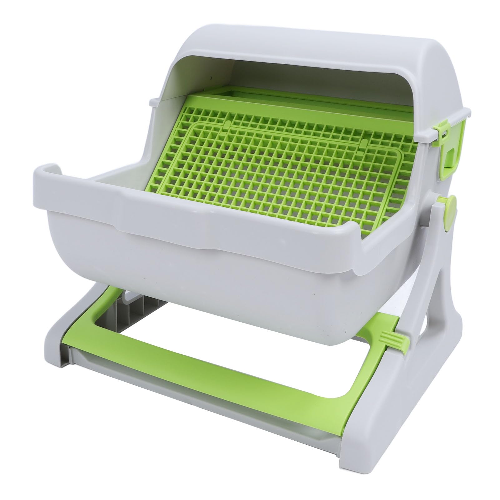 Lettiera per Gatti Autopulente Comodo Stile Secchio Ribaltabile per Gatti di Grandi Dimensioni Facile Montaggio per un Ambiente di Toilette Senza Stress Lettiera per Grande Semi Automatica