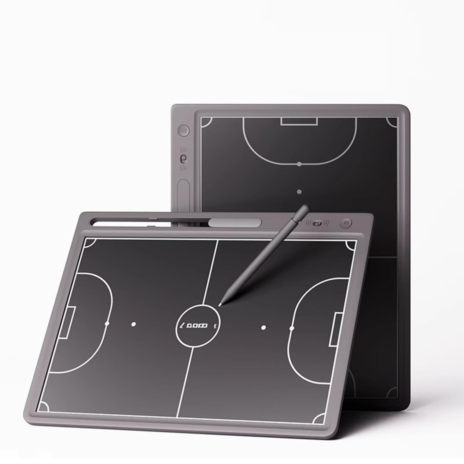 Electronic Soccer Coaching Board, 15 Inch LCD Soccer Tactical Board, Futsal Coaches Clipboard Strategy Board With Stylus and Storage Bag, Training Equipment, for Match Training