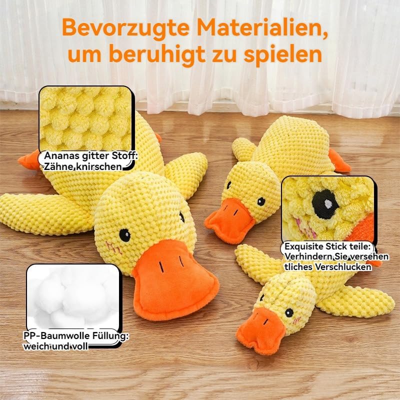 Jouet Anti-Stress Canard Pour Chien - Peluche Grincement Doux - Adapté Toutes Tailles (Petit, Moyen, Grand) - 8
