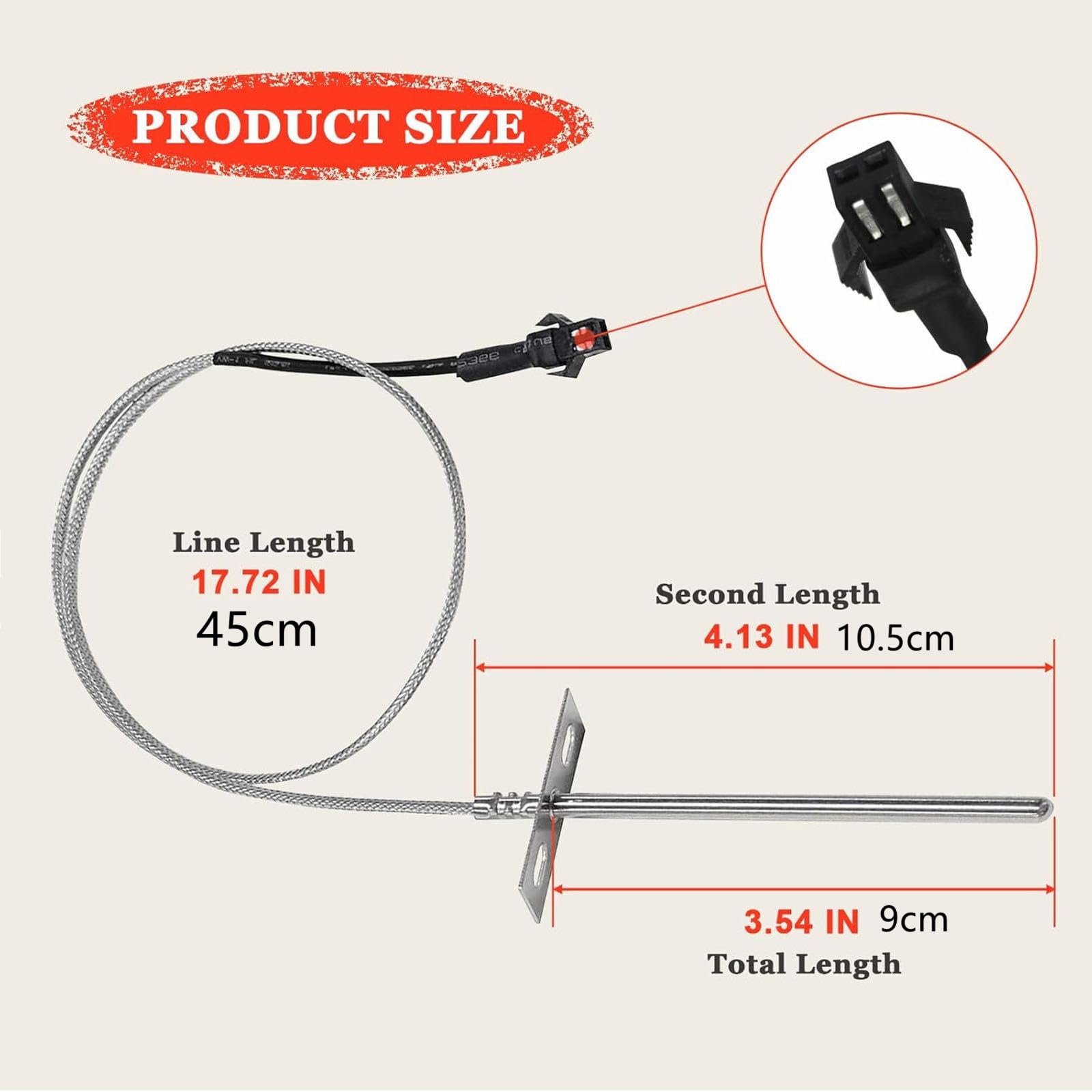 ZEZEFUFU Kit d'assemblage de sonde de température RTD pour Pit Boss Pro Series 820, 1100 Combo Smoker Granulés