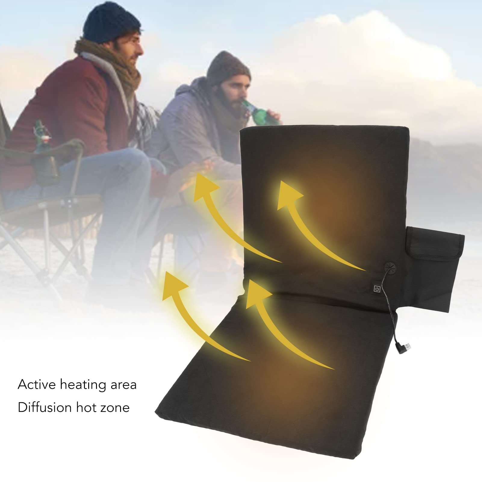 Sitzheizkissen Faltbar - USB-beheizte Sitzauflage Für Outdoor & Auto