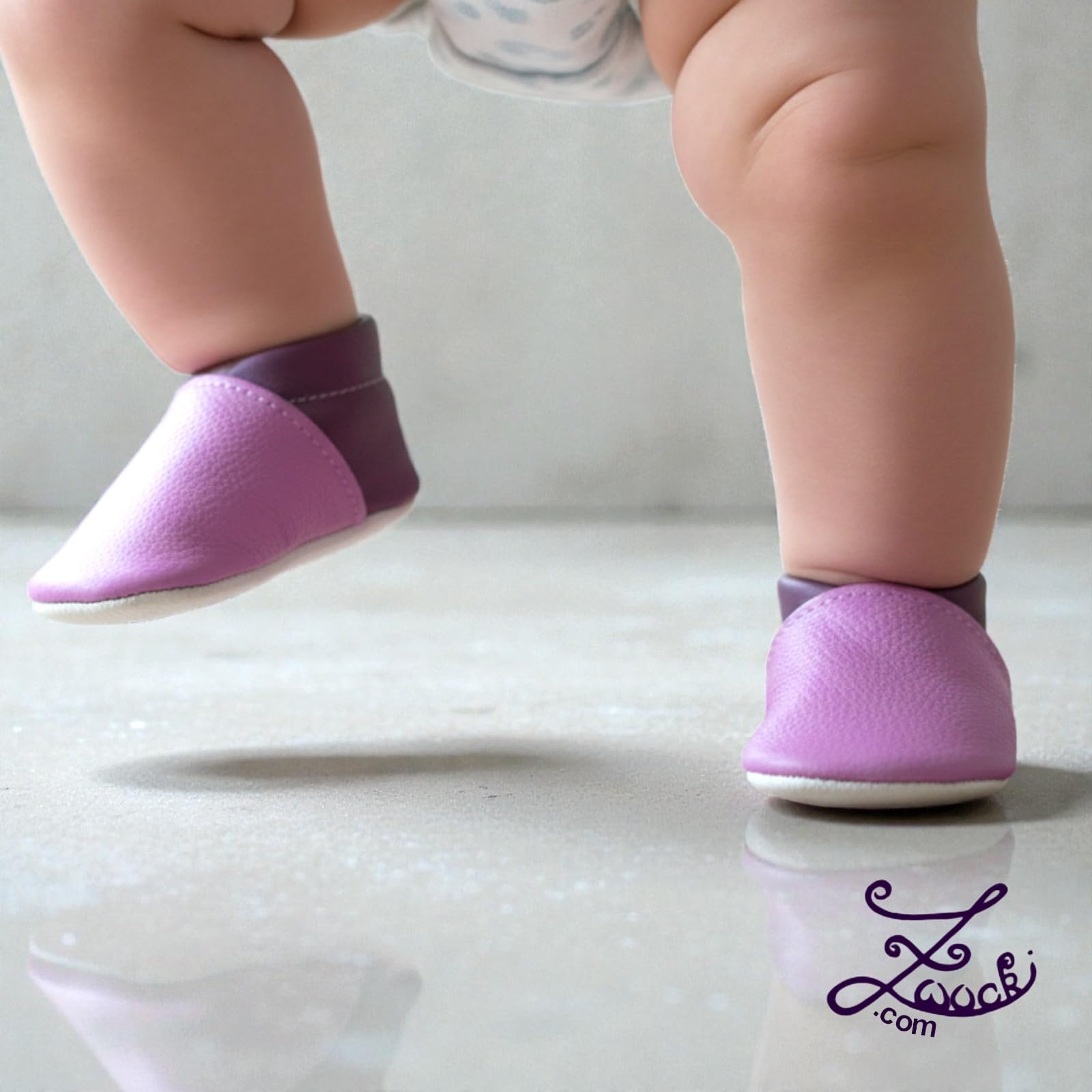 Generisch Zwucki Baby Lauflernschuhe Lederpuschen Krabbelschuhe Handgemacht Geschenk für Mädchen und Jungen aus Echtleder