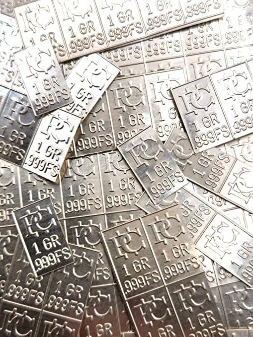 Miniatura 6 de 12 barras de plata pura de grano de un grano .999 de plata fina a presión