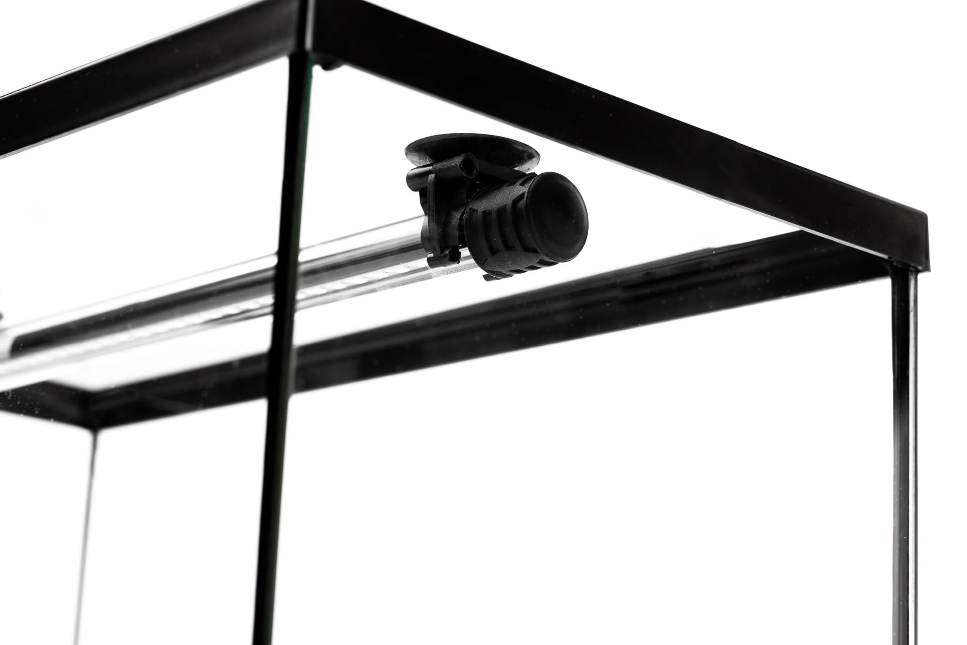 Acuario Cristal con Marco Negro 38 L. + Tubo LUZ LED