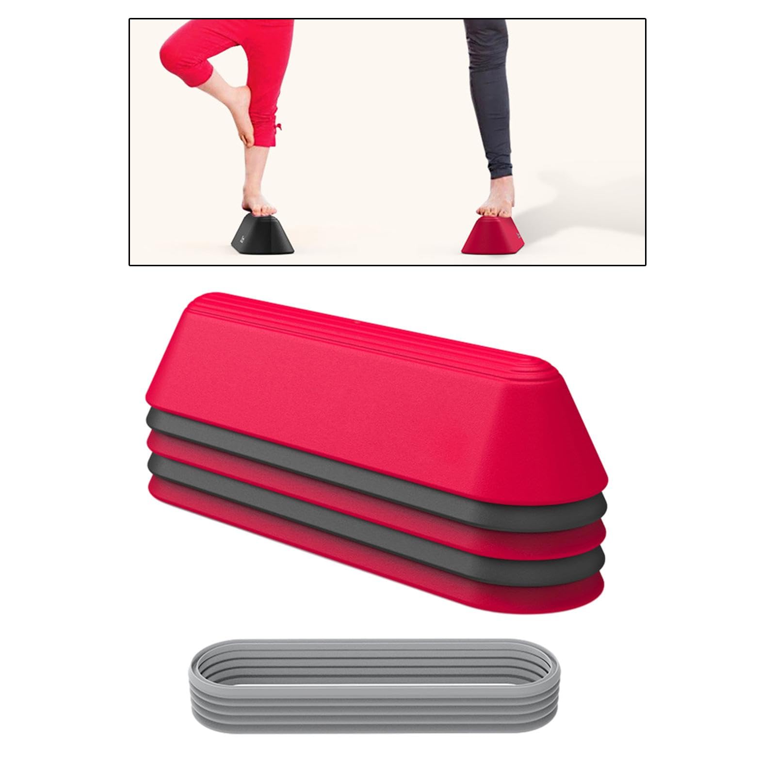 5 Piezas Juguetes de Equilibrio Infantil Juego de Haz de de Obstáculos Interactivos Juguete Educativo Promueve Fuerza Corporal Y Habilida, Negro Rojo