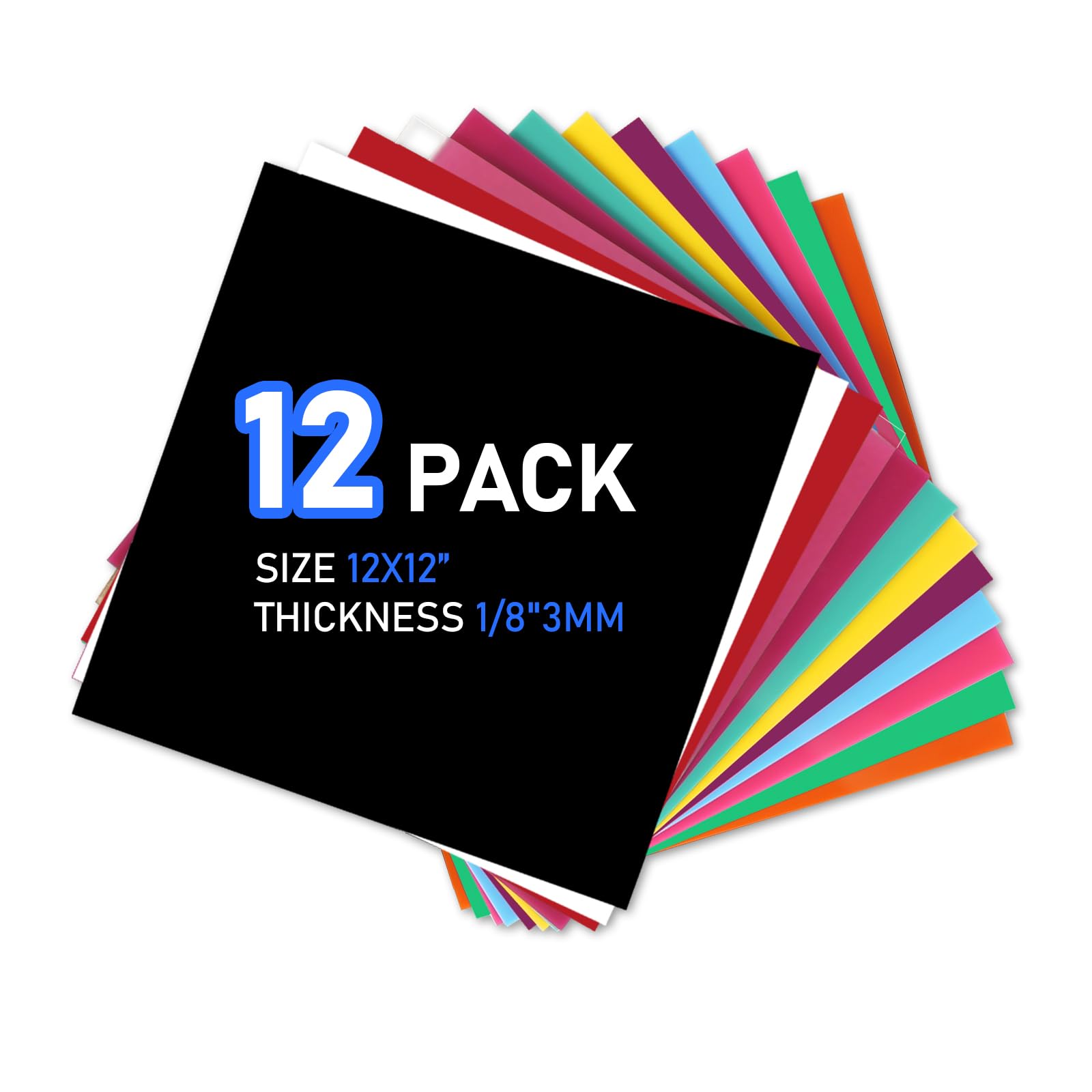 Colored Acrylic Sheets - 12 Vibrant Colors -1