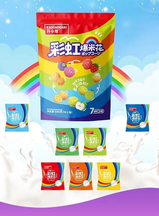 ikondecor Infinitely Great Home Decor Center Gourmet Popcorn 220g Bag Rainbow Chinese Food Snack彩虹爆米花