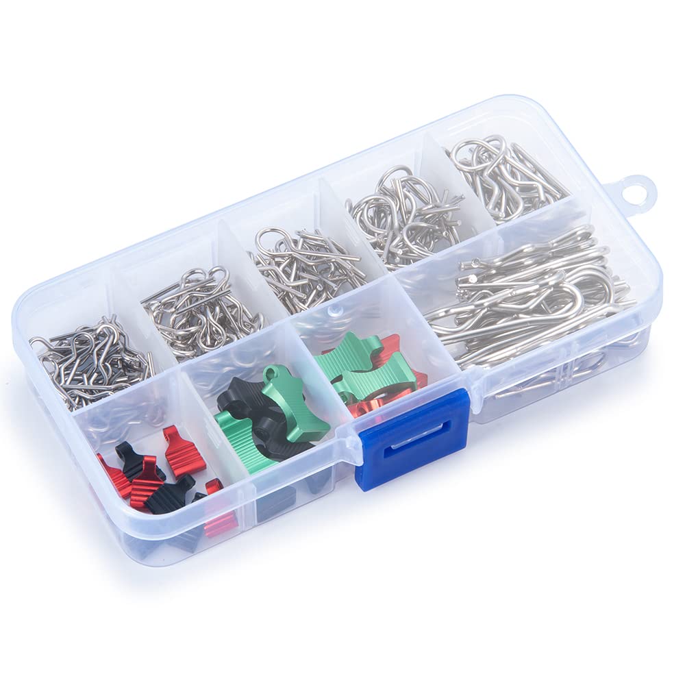 RC Body Shell Clip Pins With Case - Metal R-Clips For 1/24, 1/10, 1/8 Axial, Traxxas Cars - View #8