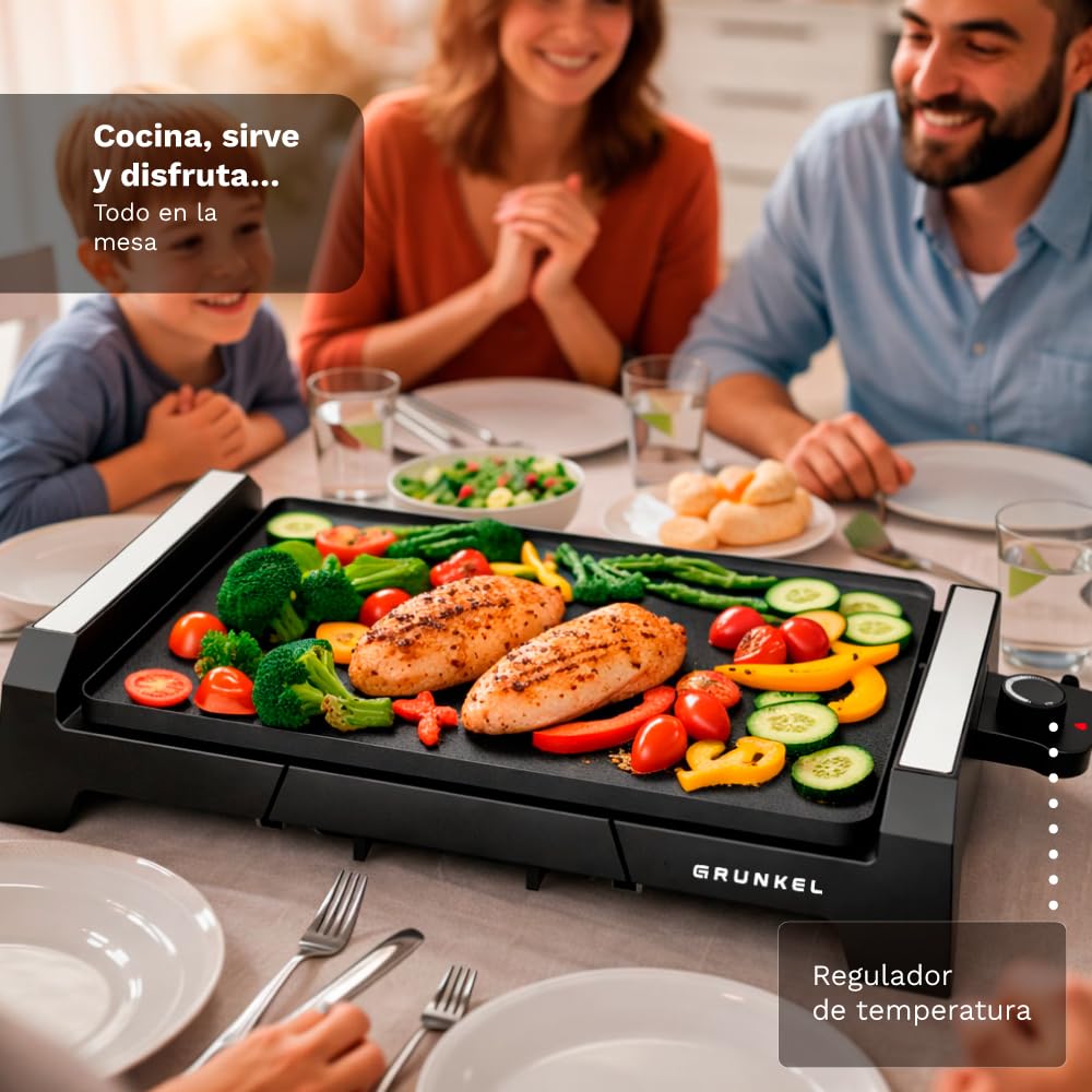 GRUNKEL bk-p36 Contact Grill Tabletop Electric 2000 W Black Grill – barbecues i grill (2000 W, Contact Grill, Electric, Tabletop, czarny, 356 mm)
