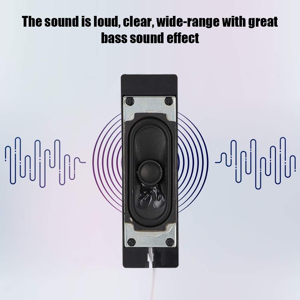 2Pcs 8 Ohm 10W TV Speaker Unit Loudspeaker Sound Amplifier Replacement for LCD TV Advertising Player
