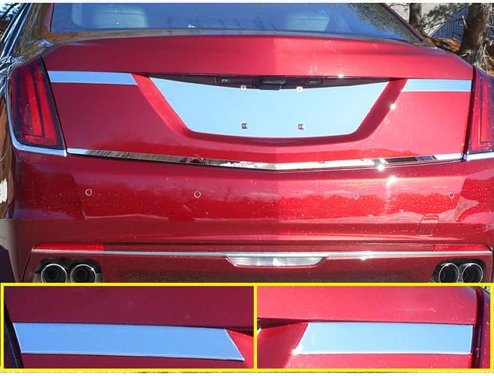 Stainless License Bar Extension 2pc fits Cadillac CT6 2016-18 4dr