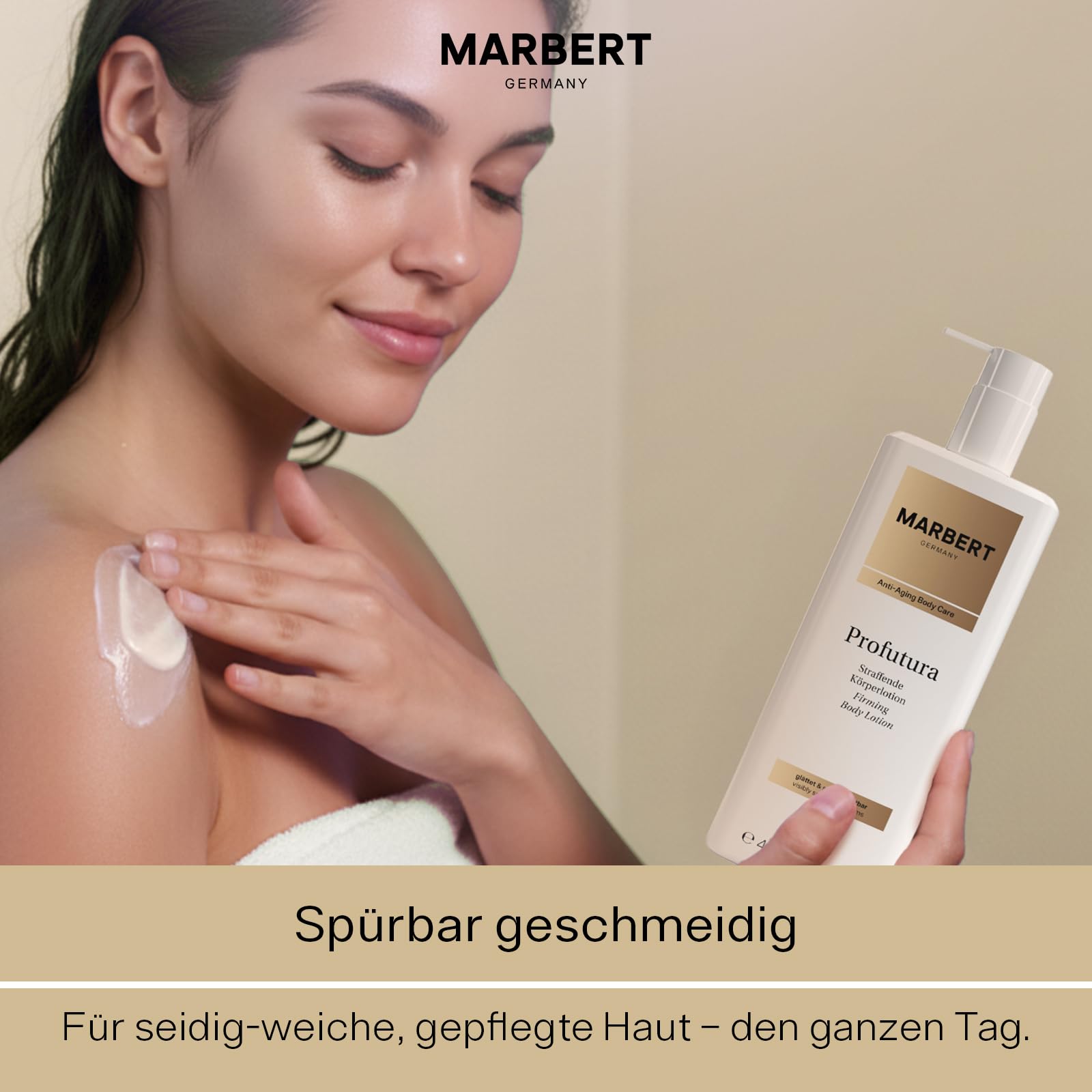 Marbert Profutura Körperlotion 4 x 400 ml – Straffende Pflege mit Koffein & Vitamin B3 – Für glattere, geschmeidige Haut & ein gepflegtes Hautgefühl