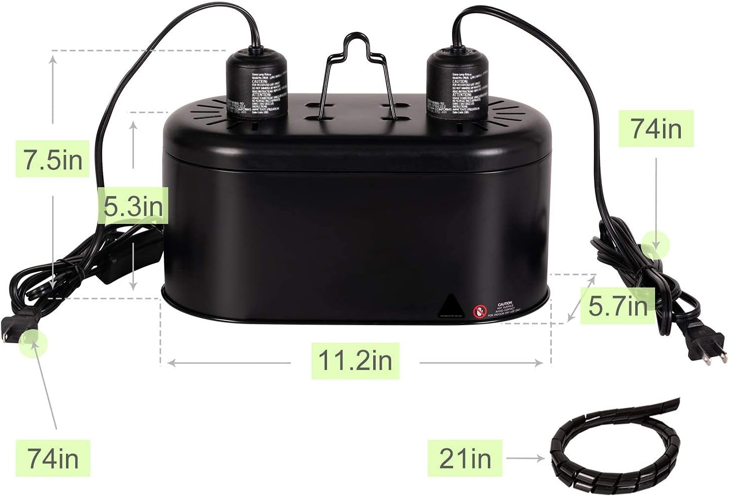 REPTI ZOO Dual Reptile Light Fixture and 15 Watts 26 Watts UVB 5.0 Reptile Light Bulb with 100W UVA UVB Reptile Sun Lamp