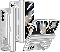 Vista 9 de Miimall Funda para Samsung Galaxy Z Fold 5 con protección de bisagra, protector de pantalla incorporado Kickstand Funda protectora de PC de cuerpo
