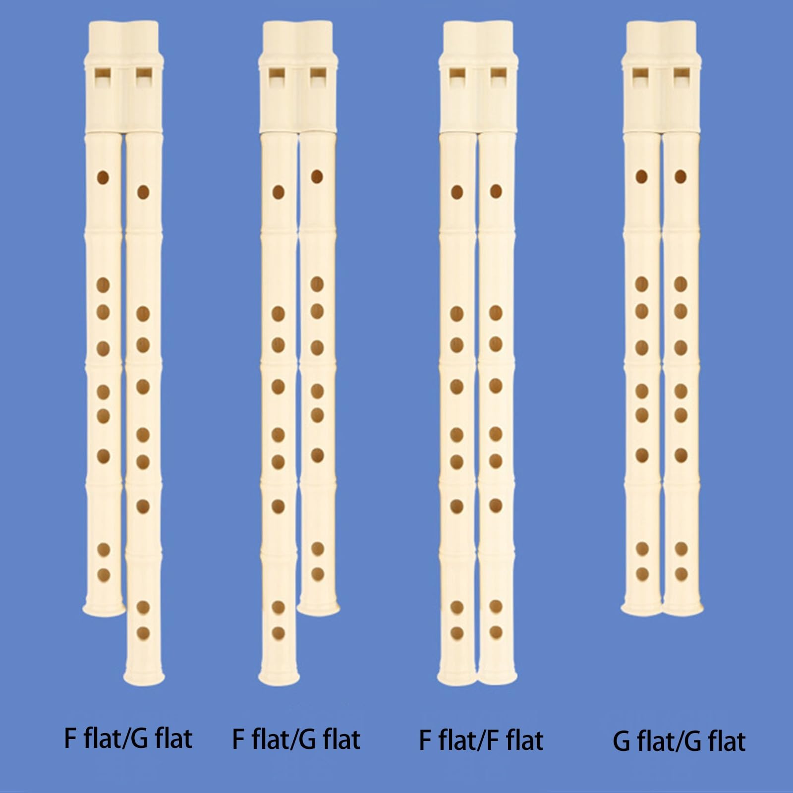Doble Soplo Flauta De Bambú Flauta Dulce Para Niños Adultos Flauta Soprano Digitación Alemana Principiante Flauta Arpa Para Clases De Música Práctica En Casa(F key/F key)