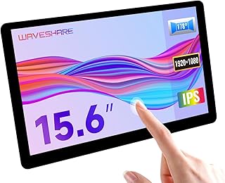 Waveshare 15.6inch Capacitive Touch Screen LCD with Toughened Glass Cover 1920×1080 HDMI IPS Various Devices & Systems Support