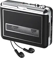 Leitor de cassetes – Gravador portátil compacto com fone de ouvido - Converta cassete de música de áudio para MP3 digital, compatível com laptop/PC/Mac - para entretenimento, viagens, esportes leves