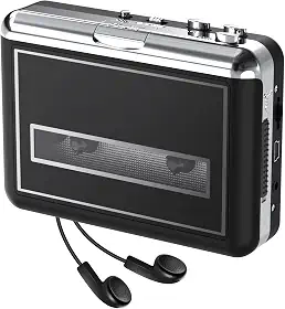 Leitor de cassetes – Gravador portátil compacto com fone de ouvido - Converta cassete de música de áudio para MP3 digital, compatível com laptop/PC/Mac - para entretenimento, viagens, esportes leves