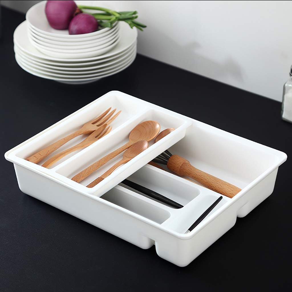 Estante de Almacenamiento Bandeja for Cubiertos de plástico for Separar cajones de Cocina, 31,2×23,9×6,6cm/813/710