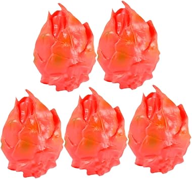 5pcs Simulated Dragon Fruit Models Fake Mini Fruits Realistic Decorative Pitaya for Display Photography