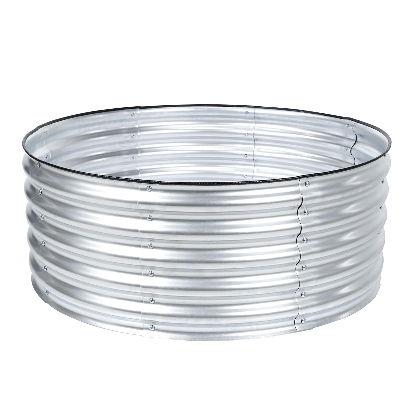 Aoodor 17 inch tall 42 inch metal raised garden bed in silver