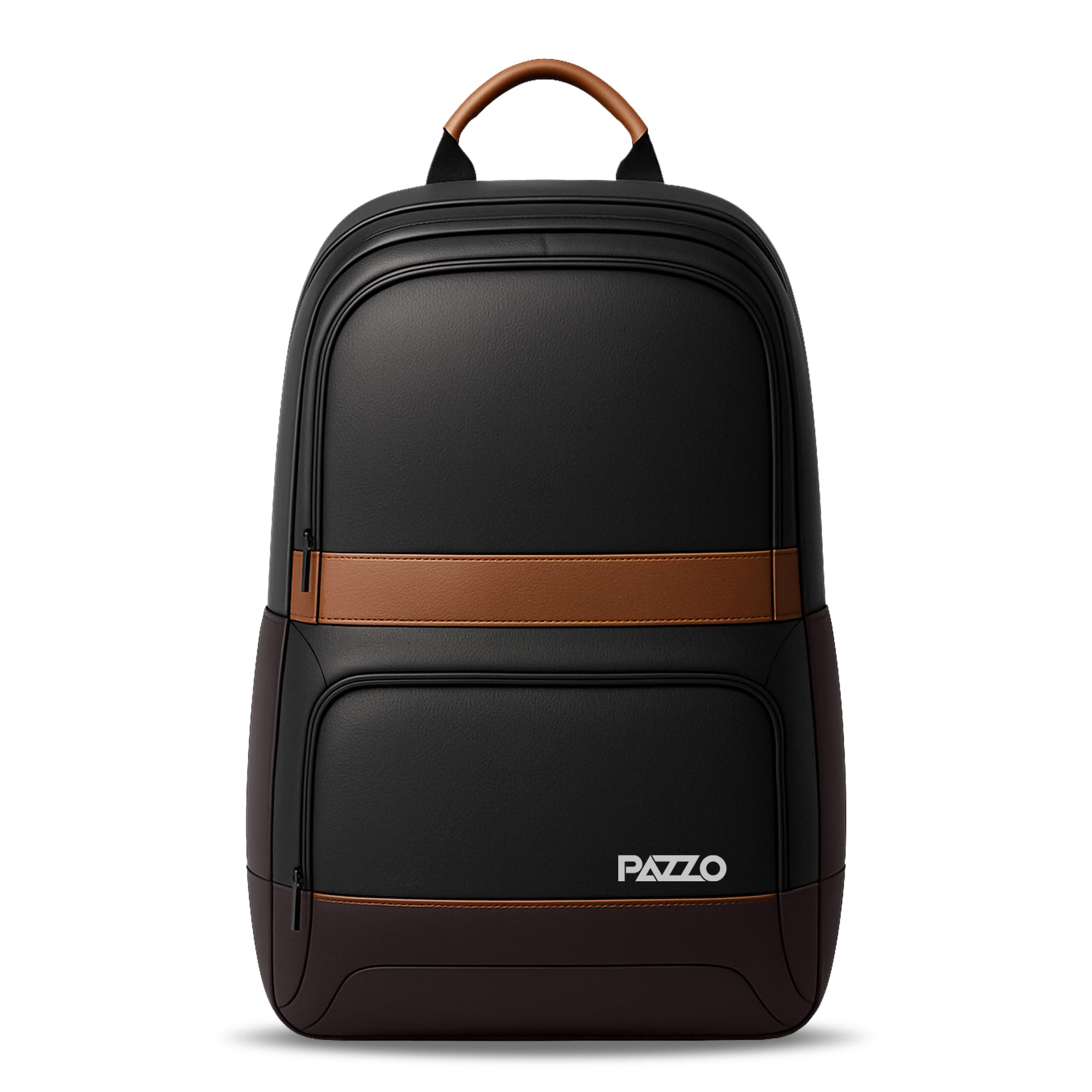 pazzo Classic 30L Vegan Faux Leather Office Leather Laptop Backpack for Men & Women | Anti Theft Laptop Bag 15.6 Inch | Travel Stylish College bag for boys | Office bag for man-picture-14