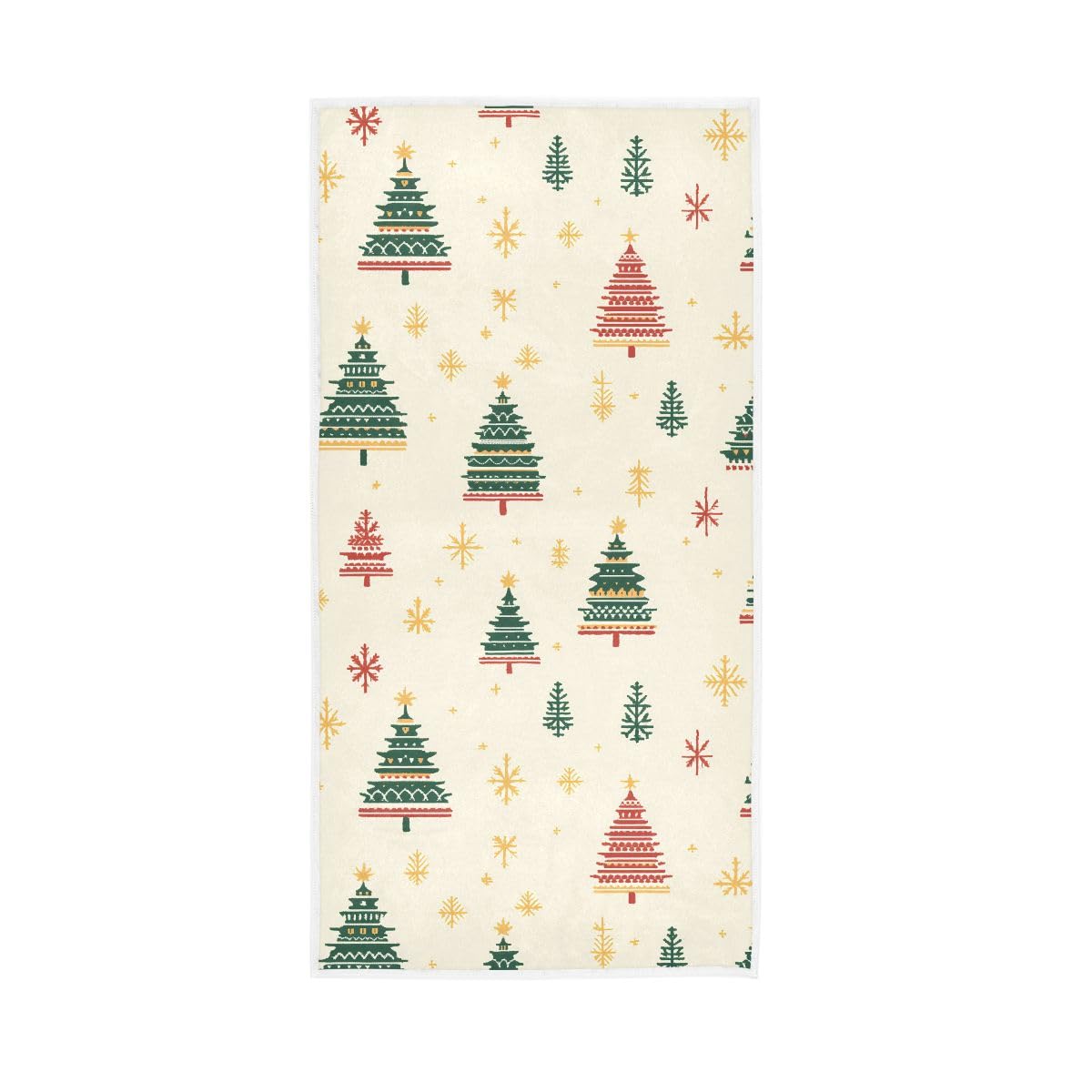LSRCPD Christmas Trees Beige Hand Towels, Hand Towels for Bathroom Clearance 15 x 30 Inches