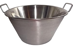 Cazo Stainless Steel Large 16" Caso Para Carnitas Acero Inoxidable