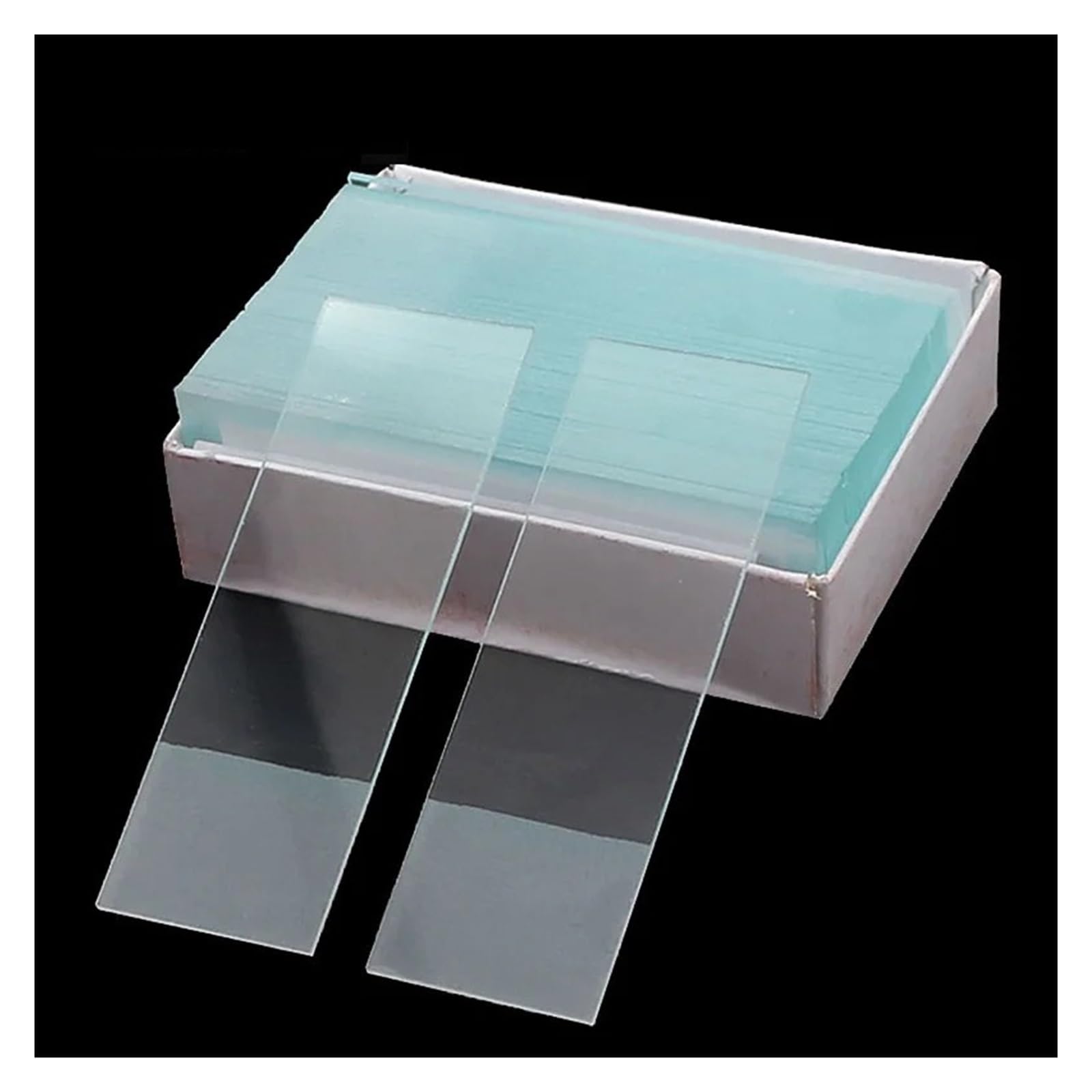 Lames de verre de Microscope vierges, 50 pièces, 25x76mm, diapositives givrées sur un seul côté