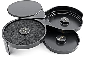 New Star Foodservice 48360 Plastic 3 Tier Bar Glass Rimmer, Black