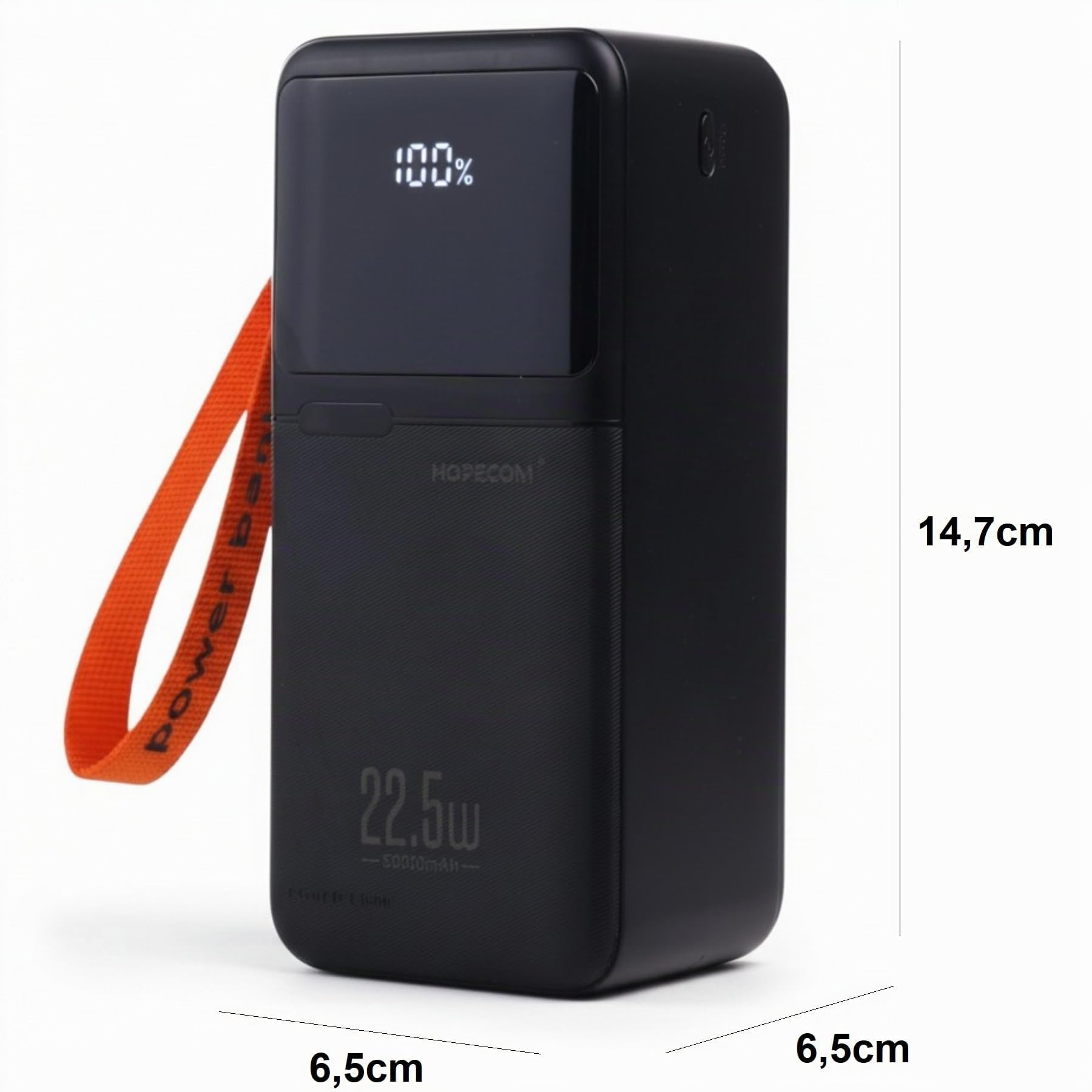 Power Bank de 50000mAh con Carga rápida, batería Externa de Gran Capacidad con Cable USB‑C Integrado y Pantalla LED 6 Salidas, Linterna, batería portátil para Camping