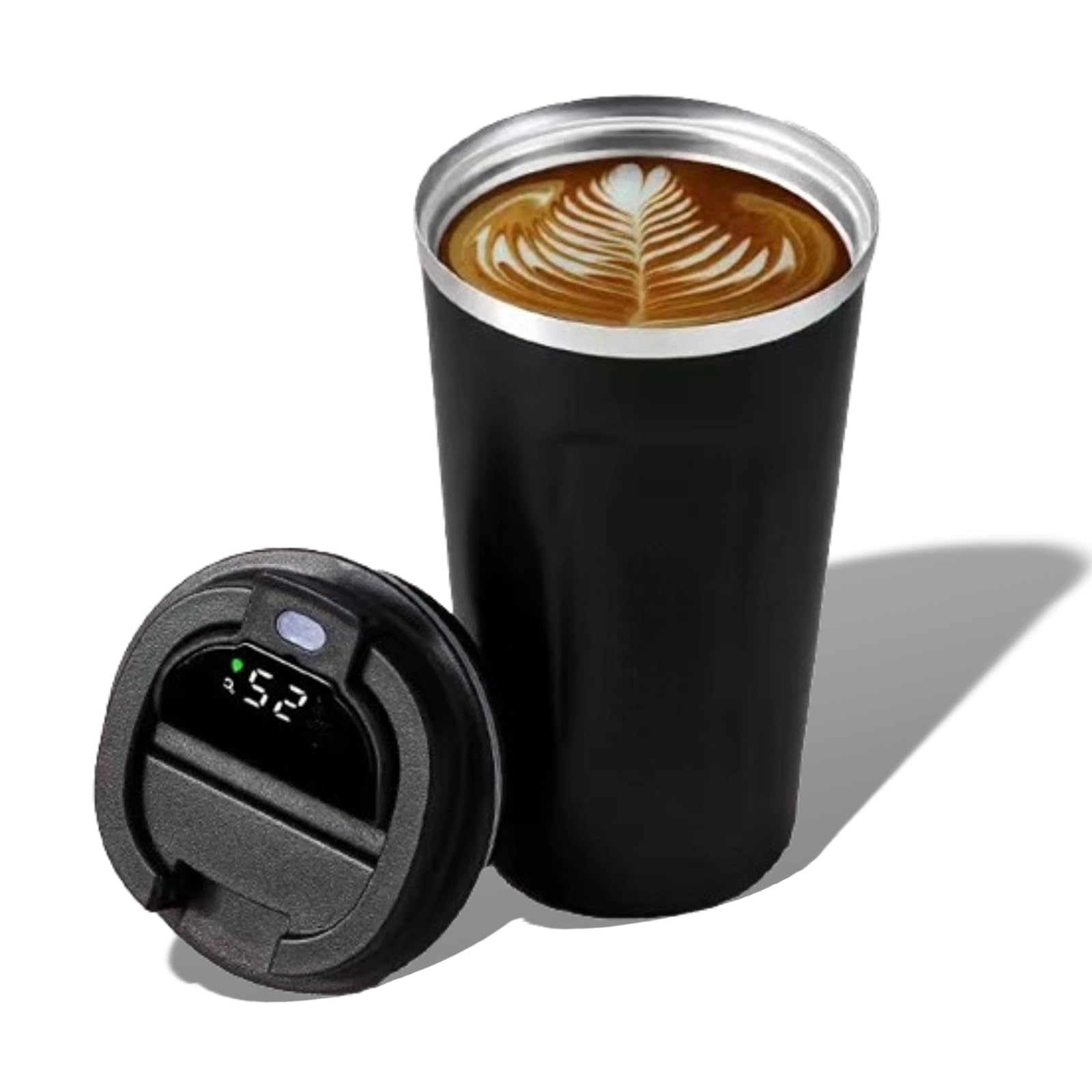 Smart Temperature Display Coffee Cup,304 Stainless Steel Insulation Cup Portable Smart Coffee Thermos Smart Cups Travel Mug Vacuum Mug 2nd for Car Camping Home Office Travel