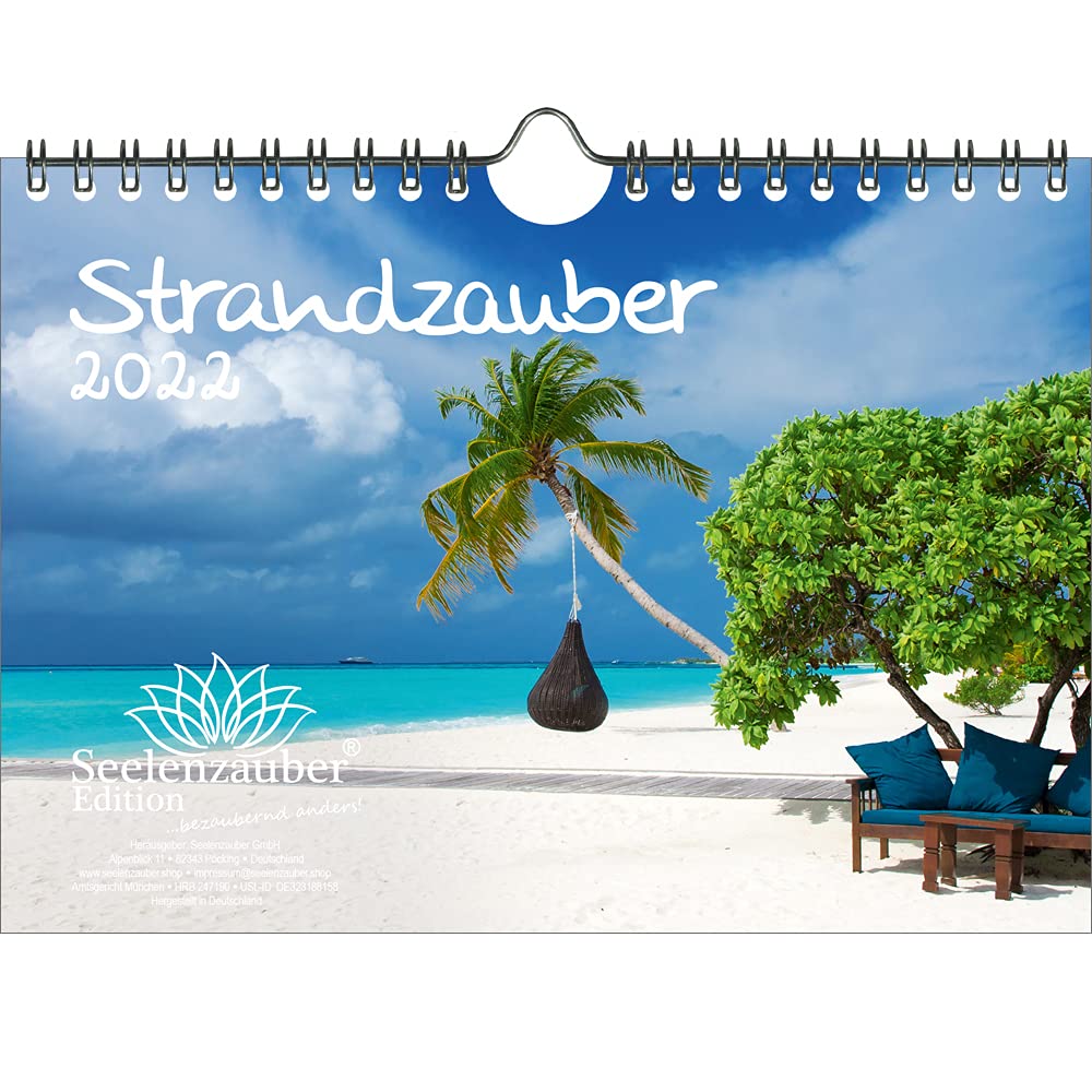 Strundzauber DIN A5 Wound Calendar for 2022 Beaches and Beaches Seelenzauber