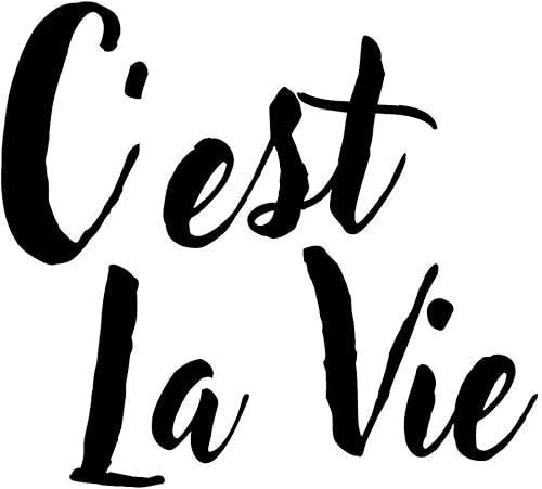 Miniatura 4 de Calcomanía de vinilo para pared, C'est La Vie - 18 x 20 pulgadas - Pegatina inspiradora de palabras francesas para amigos, parejas, amor,