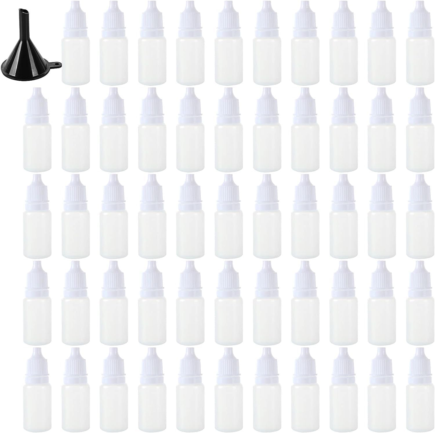 200 pièces flacon plastique 10ml, flacon vide 10ml pour liquides cosmétiques, huiles essentielles, réactifs