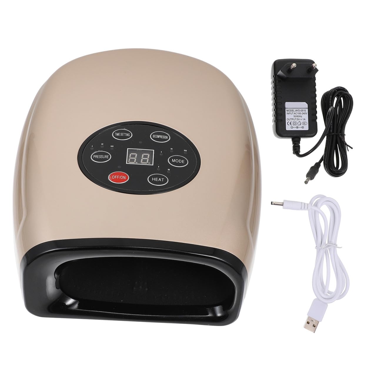 Einfaches Handflächenmassagegerät Elektrisch 6w Kunststoff Gold | 2200mah Akku, 3 Stufen und 3 Modi, Tragbar und Leicht, für Menschen Jeden Alters