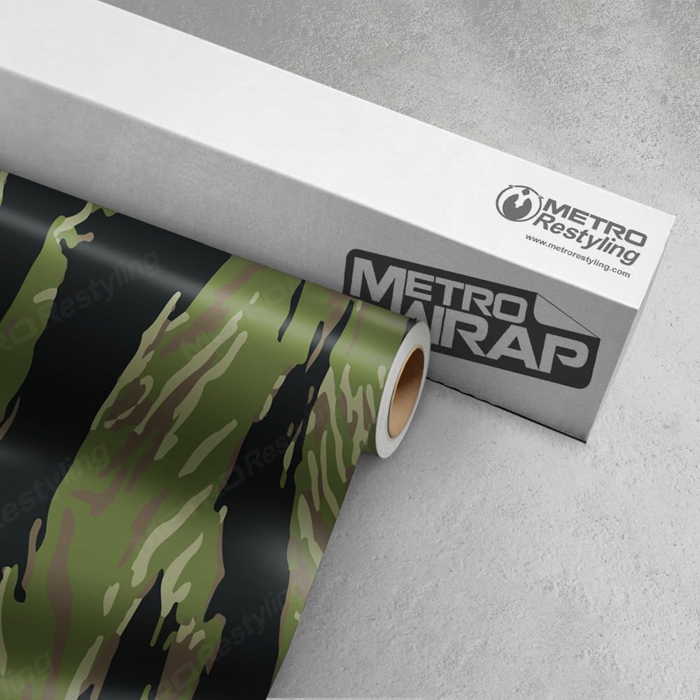 Metro Wrap Series Camo Car Vinyl Wrap | Vietnam Tiger Stripe Original | 59in x 10ft