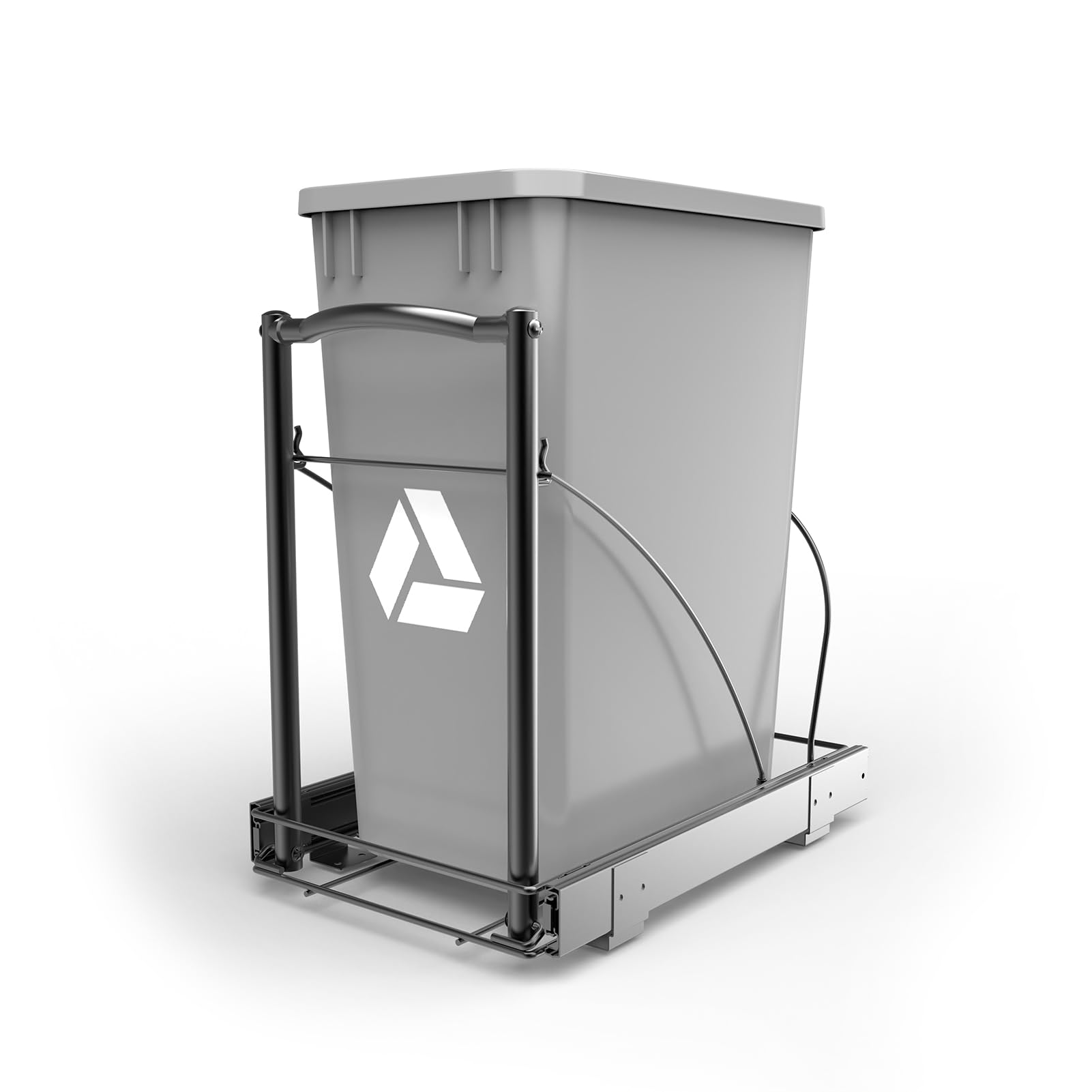 Pull Out Trash Can Under Cabinet, 35 Quart / 9 Gallon Under Sink Trash Can, Garbage Can Cabinet Pull Slide Out for Kitchen