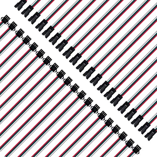 Image of BTF-LIGHTING 20 Pairs JST SM 3 Pin Connectors For WS2812B WS2811 WS2812 LED Strip Female Male 15cm 20awg wire