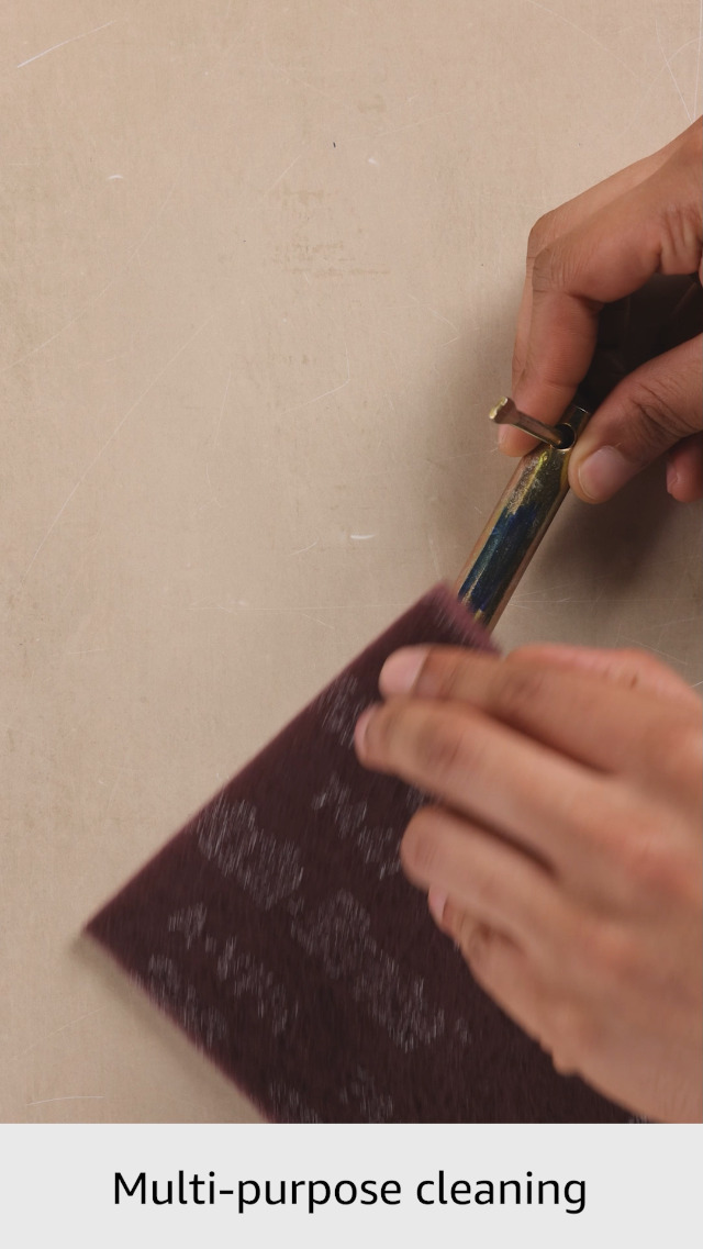 Image of 3M Scotch-Brite General Purpose 7447B Hand Pad, Very Fine Grade, 6 in x 9 in, Pack of 60, Aluminum Oxide, Surface Preparation, Scuffing, Blending, Cleaning, Maroon